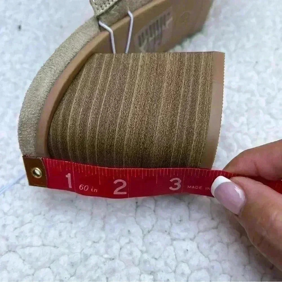 NWT Universal Thread Tan Faux Suede Square Toe Open Back Block Heel Mule Size 11 - Picture 11 of 12